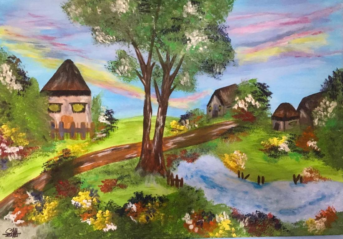 linistea satului pictura de maria magdalena stan.jpg