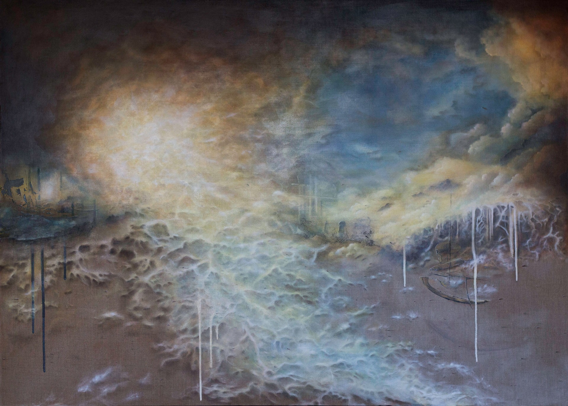 2) - AU DELÁ - Ulei pe pânză de in, 166x119cm