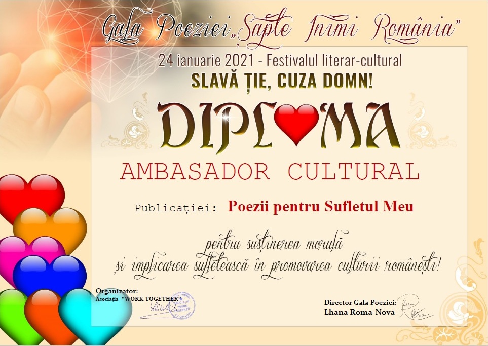 diploma de ambasador cultural
